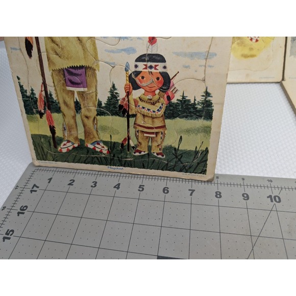 Playskool Golden Press Indian Tray Puzzle Lot of 4 - Picture 9 of 9